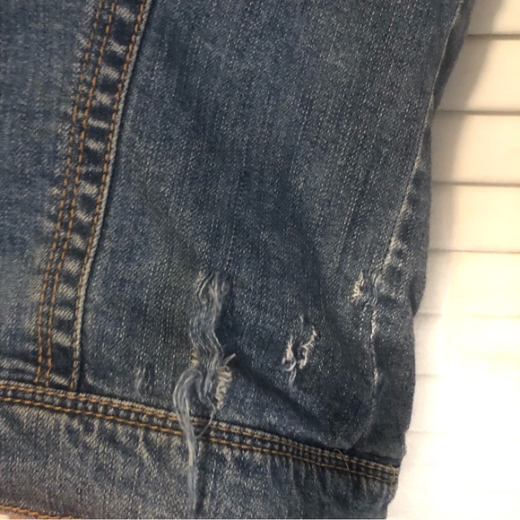 American Rag Cie Junior’s Frayed Denim Vest M - Picture 5 of 10